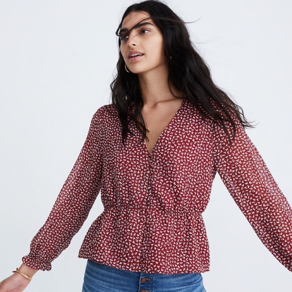 EUC Madewell Overture Top in Ditsy Flowers